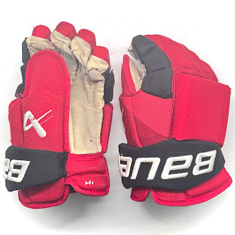 Bauer Vapor Hyperlite - Used NHL Pro Stock Glove - Jack Drury (Red/Black)